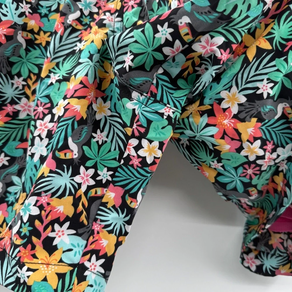 Chubbies The Bloomerangs Lined‎ Classic Swim Trunks in Black Floral Sz XXXL